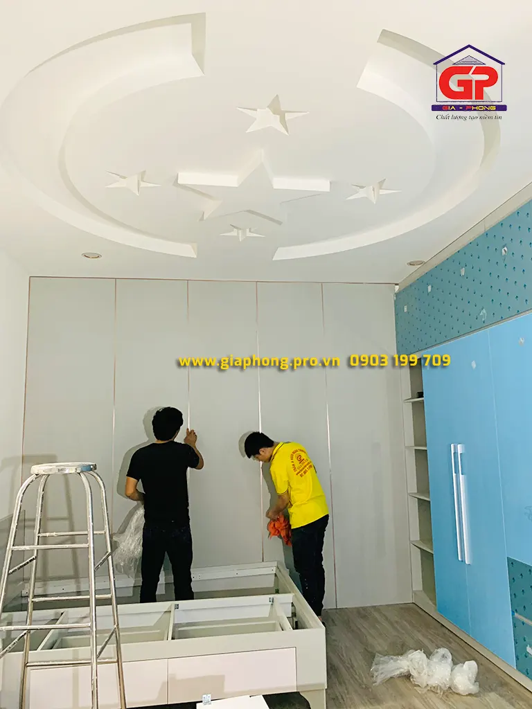 Thợ làm vách ngăn thạch cao phòng ngủ
